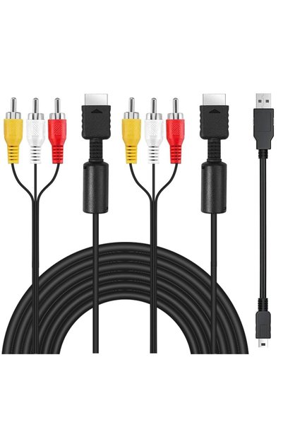 NALACAL AV TV RCA Audio Video Cord Cable, with USB-A to Mini USB Charging Cab...