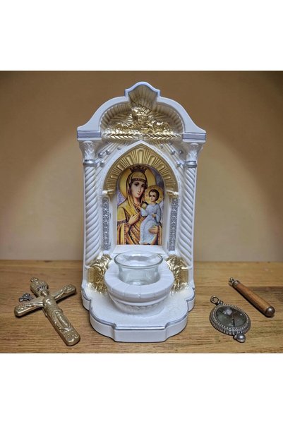 OEM Candelă ceramică Maica Domnului CDL0147-MDA albă