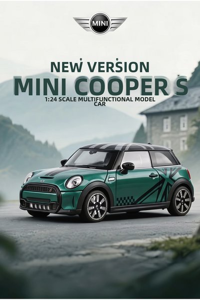 L'eDoren Mini Cooper S 3-Door Green 1/24 Diecast Metal Model Car