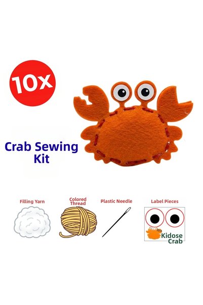 KİDOSE Felt Crab Sewing Kit for Kids – DIY Educational Handicraft Kit