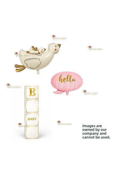 LOTUS PARTY Stork Foil Balloon - Newborn Patient Room Decoration - Stork Ball...
