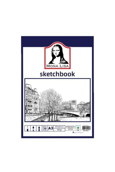 Generic Brand Mona lisa sketchbook 50 yp 120 gr a3 bn05-3
