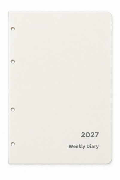 Victoria's Journals Replacement Inner-Ringo 2027 Weekly Agenda A5. Vegan Leat...