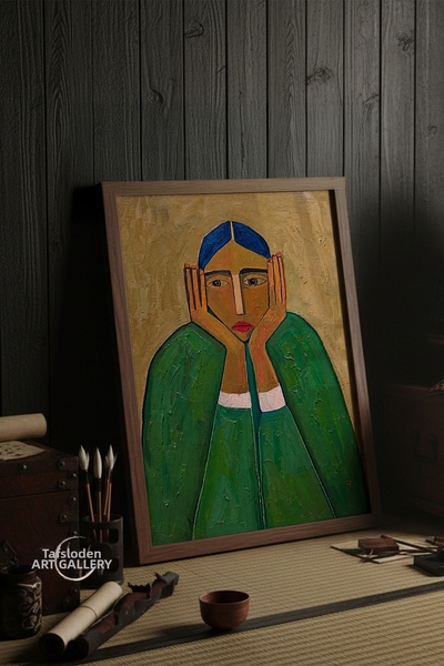tablodea Noma - Πίνακας με γυναικείο πορτρέτο σε στυλ Naive Art – Μοντέρνος π...