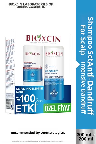 Bioxcin Aqua Thermal Anti-Dandruff Shampoo 300 ml + Intensive Anti-Dandruff S...