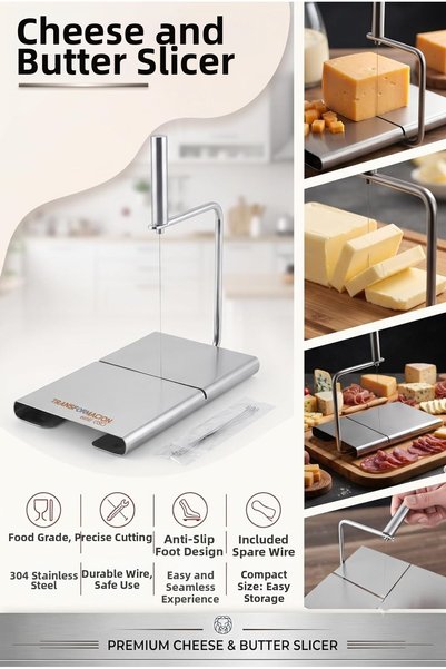 Transformacion قطاعة الجبن والزبدة |   قاطع أسلاك فاخر مع 5 أسلاك احتياطية لت...