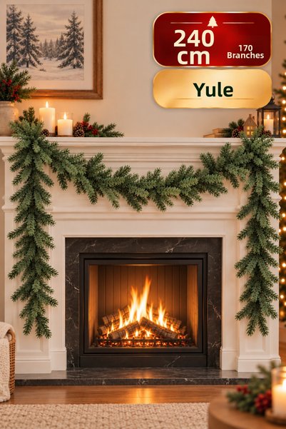 Huzur Party Store New Year Light Green Garland 240 Cm 170 Branches New Year O...