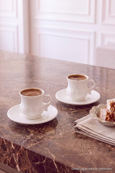 TRENDYOLMİLLA HOME 2-Piece Plain Coffee Cup Set Porcelain Tphaw27Kfc00019