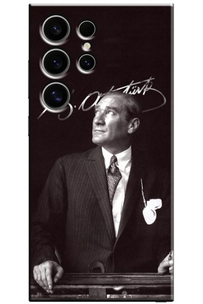 Zebana Samsung Galaxy S24 Ultra Compatible Case Mustafa Kemal Atatürk Silicon...