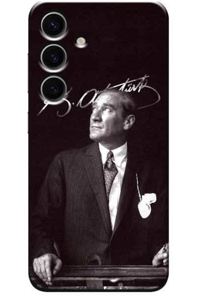 Zebana Samsung Galaxy S24 Plus Compatible Case Mustafa Kemal Atatürk Silicone...