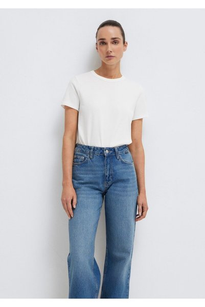 Mavi Crew Neck White Basic T-Shirt Slim Fit / Slim Fit 1612707 -70057