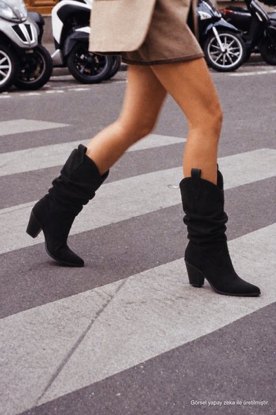 Capone Outfitters Dámské kovbojské boty West Suede Pull-On