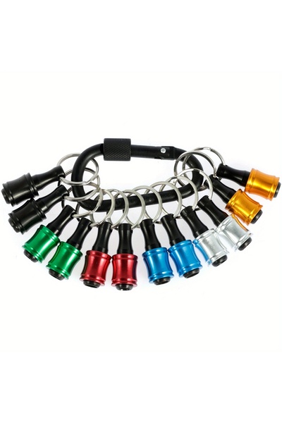 Choice 12pc color set Upgrade, Push to Unlock, 12pcs 1/4 Inch Hex Shank Alumi...