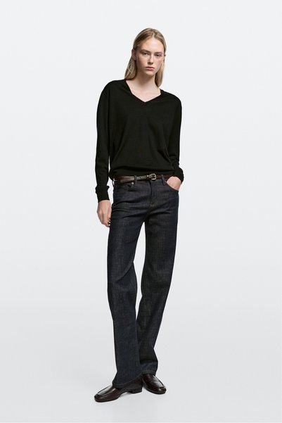 Massimo Dutti Düşük bel straight fit jean