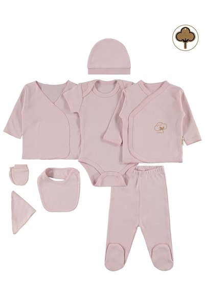 Civil Baby Baby Organic 8-Piece Bodysuit Set - Pink