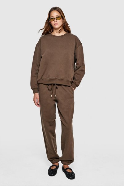 y.orstruly BRUT OVERSIZE JOGGER - KADIN PAMUK KARIŞIMLI BELİ LASTİKLİ BÜZGÜ PAÇA OVERSIZE EŞOFMAN ALTI