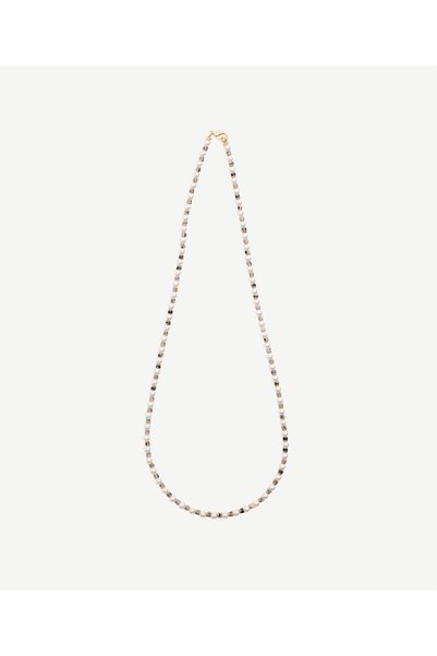 Yargıcı Natural Stone and Pearl Row Necklace