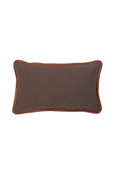 Yargıcı Leather Detailed Rectangular Pillow (30X50 cm)