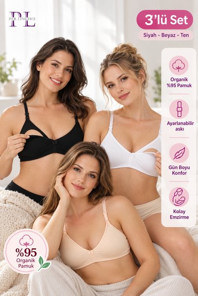 par lingerie pl 3lü Emzirme Sütyeni