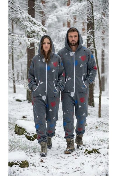 MAXLEVEL MODA KAPÜŞON DETAYLI İÇİ ŞARDONLU YANLARI CEPLİ KADIN TULUM
