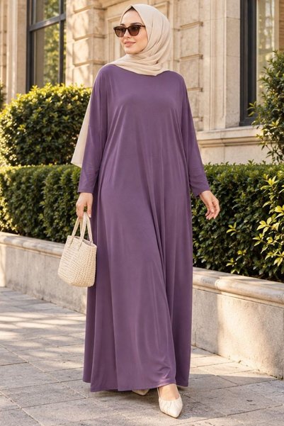 Neva Style Batwing Sleeve Dusty Rose Hijab Ferace 17801Gk