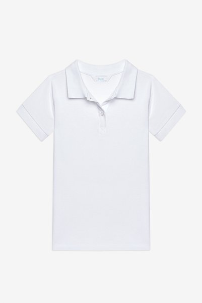 Penti Unisex Beyaz Polo Yaka Organik Beyaz Tişört