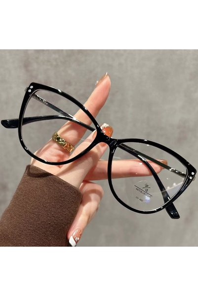 Choice21 +100 Blacksilver Ultra-light Fashion Cat-eye Glasses Frame For Women...