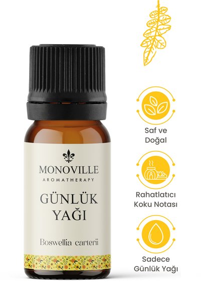 Monoville Günlük Uçucu Yağı 10 ml Saf ve Doğal (Frankincense Essential Oil)