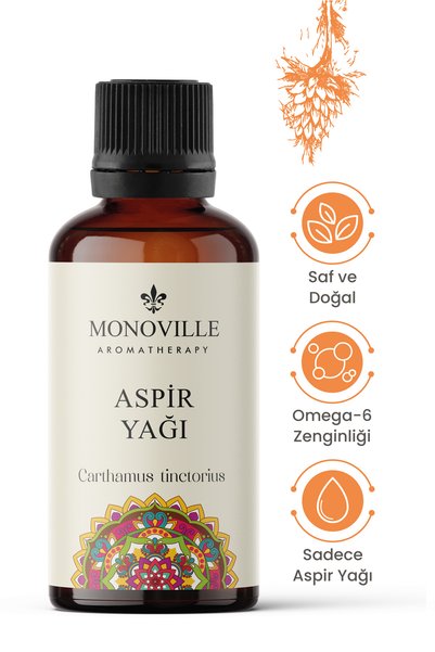 Monoville Safflower Oil 30 ml Cold Pressed Pure and Natural (Safflower Oil)