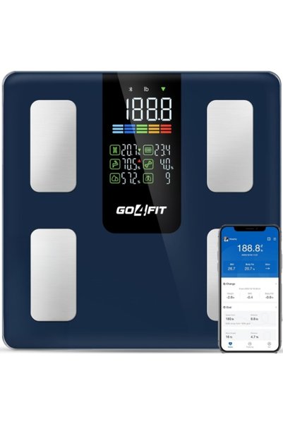 GO4FIT Cantar Electronic Inteligent, BS100, Bluetooth, 30 x 30 cm, 14 Indici