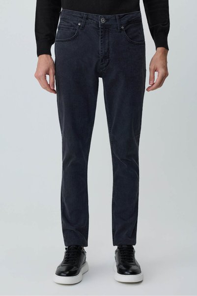 Morven Men's Smoked Denim 5 Pocket Slim Fit Jean Denim Pants