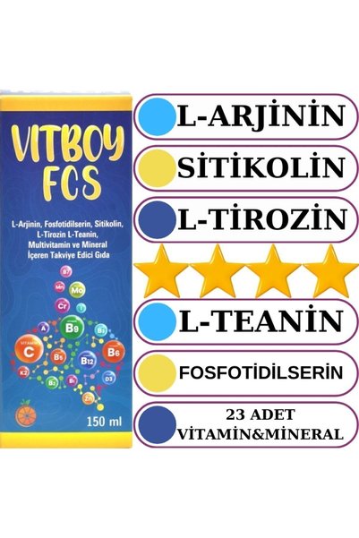 Vitboy Fcs Sitikolin,Fosfotidilserin Ve Arjinin Içeren Takviye Edici Gıda