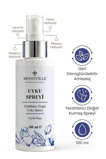 Monoville Uyku ve Yastık Spreyi 100 ml Sprey Başlıklı (Sleep and Pillow Spray)