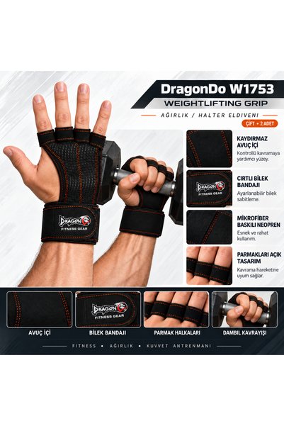 Dragondo W1753 Weightlifting – Weight Gloves / Weightlifting Gloves