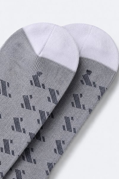 Morven Men's White Bamboo Patterned Booties Socks