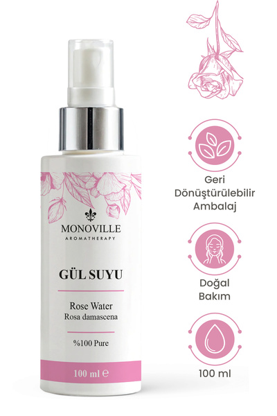 Monoville Gül Suyu 100 ml Sprey Başlıklı (Rose Water)