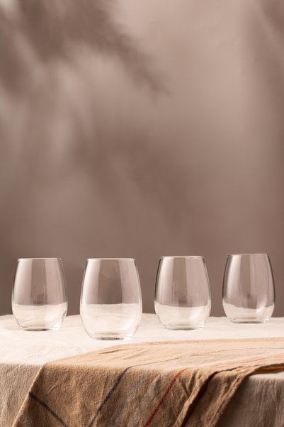 Rakle Astoria Crystal Glass Set of 4 Water Glasses 350 Cc