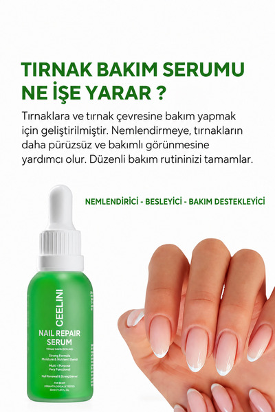 Ceelini El ve Ayak Tırnak Bakım Serumu Çay Ağacı , Salisik Asit Özlü Serum 30 ml