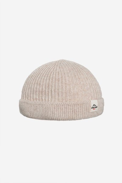 UKHWD SUPPLY Urban Knit Beige Wool Men's Fisherman Beanie