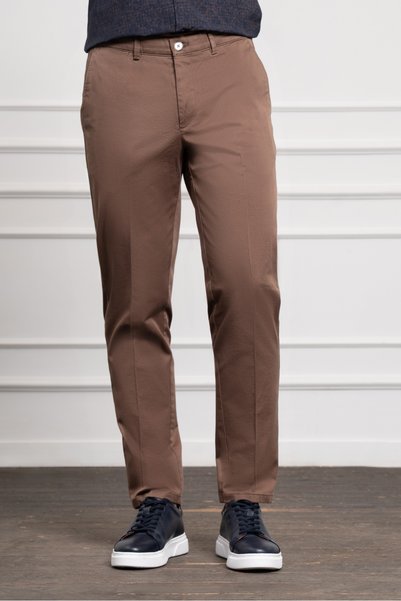 Morven Erkek Vizon Dynamic Fit Chino Pantolon