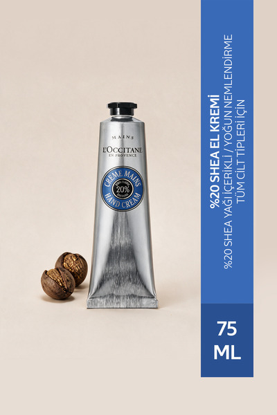 L'Occitane Shea El Kremi, %20 Shea Yağı İçeren Besleyici ve Nemlendirici, 75 ml