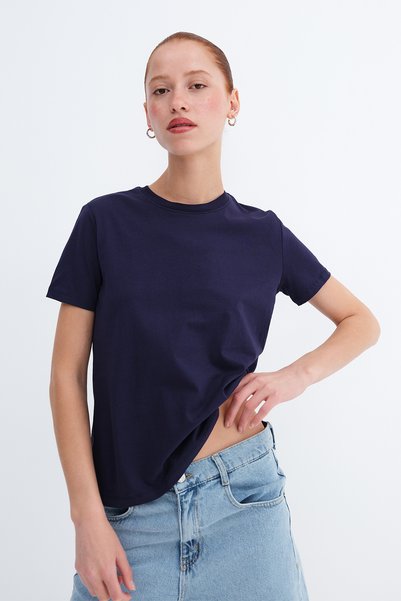 Addax Tricou Basic cu guler rotund P4322-1