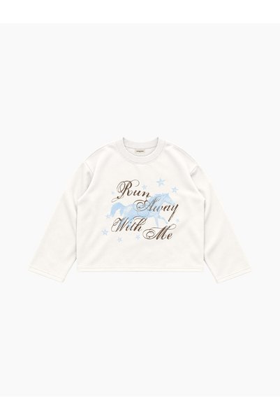 lethestudios Run Away Uzun Kollu T-Shirt