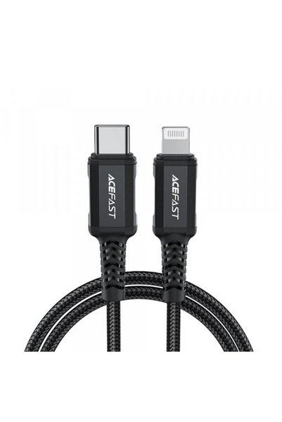 Acefast Cablu Date si Incarcare USB-C - Lightning C4-01, 30W, 1.8m, Negru