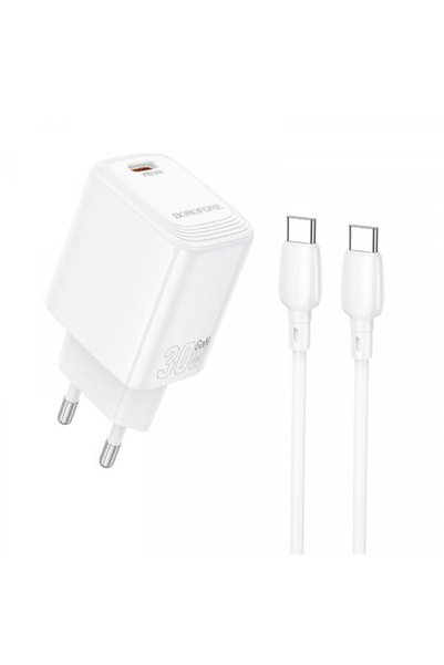 Borofone Incarcator Retea Cu Cablu USB-C Borofone, BN28 Fuente, 30W, 3A, 1 x ...