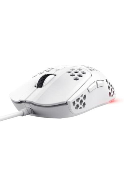 Trust Mouse GXT 928W Helox, cu fir, Ultra-ușor, Gaming, 6400 dpi, Alb, "25389"