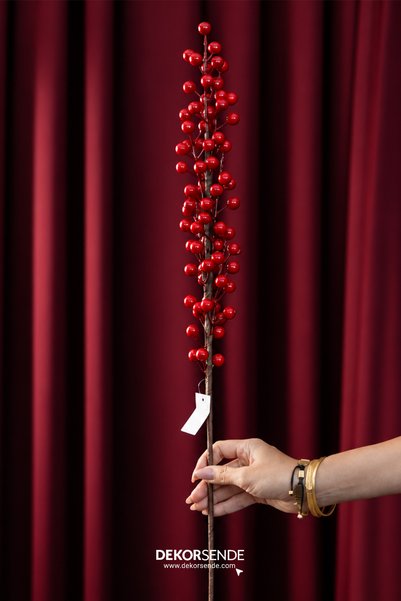 Dekorsende Christmas Ornament Berry (Kokina) Branch Red 78 cm