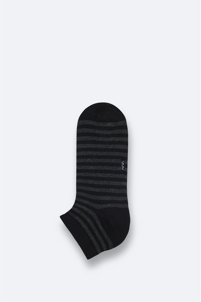 Avva Men's Black Bamboo Blend Booties Socks B008517