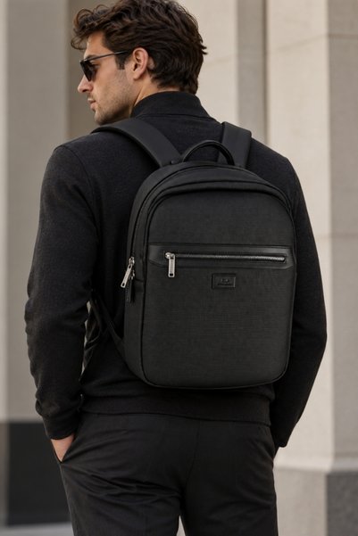 DACSHOP Rucsac de birou negru pentru bărbați SE