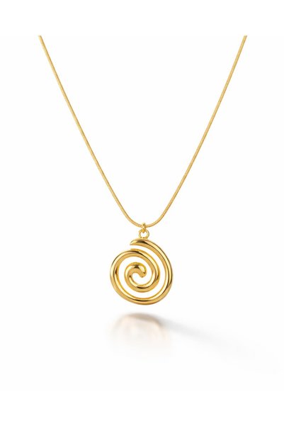 Portakal Esintisi Lunor Spiral Steel Necklace